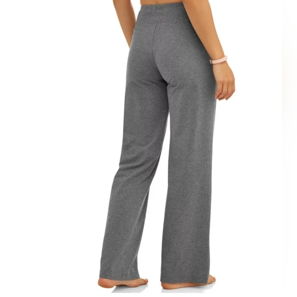 Athletic Works Relaxed Fit Yoga Pant Dri-More Core Gray Medium Petite New - Picture 4 of 9
